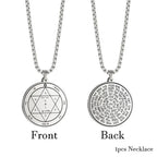 EUEAVAN Key of Solomon Necklace Double Side Third Pentacle of the Venus Protection Love Stainless Steel Necklaces Amulet Jewelry
