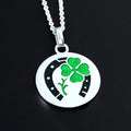 Clover Horseshoe Pendant — 925 Silver