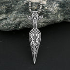 Odin Steel Pendant Nordic Viking Sword Spear Spartan