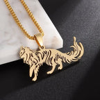 Domineering Tiger Head Pendant Men\\\'s Fashion Animal Tiger Necklace Punk Hip-Hop Trend Casual Jewelry Boyfriend Gift