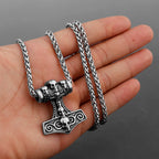 Neo-Gothic Skull Pendant Necklace — Stainless Steel