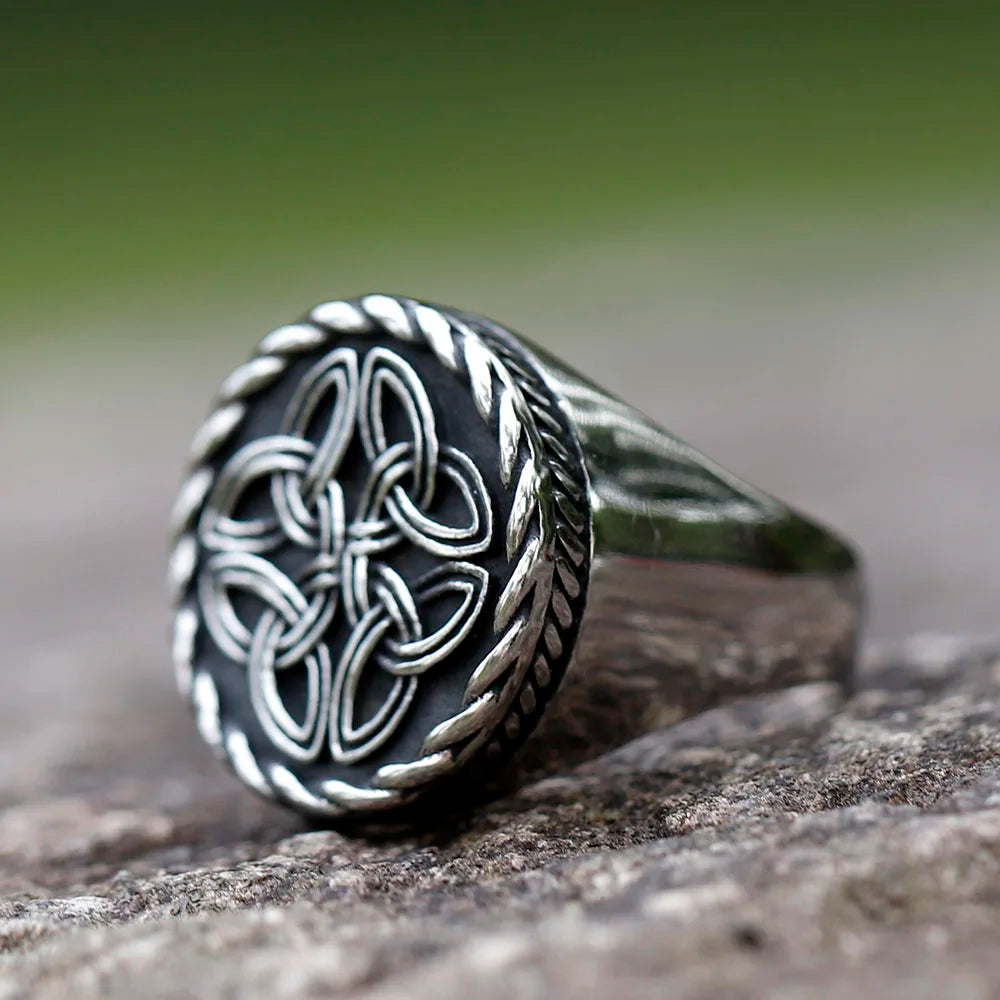 2023 NEW Men's 316L stainless steel rings Viking Celtic Knot Ring Amulet Vintage Scandinavn Jewelry Gifts free shipping