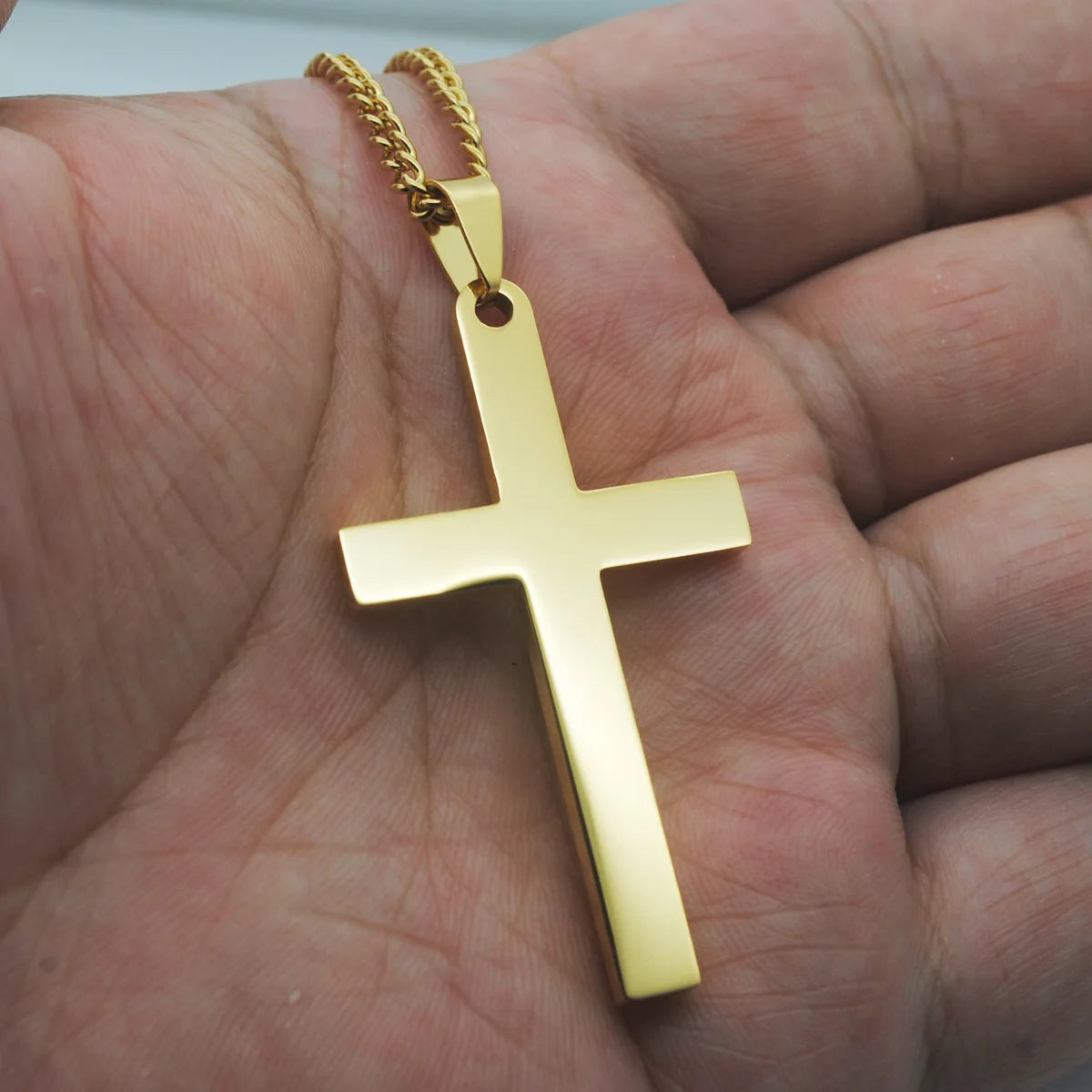 Cross Steel Pendant 316L Blank Engraved Seal