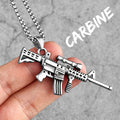 Gun Series AK47 M16 Sniper Rifle Stainless Steel Jewelry Men Necklaces with Pendant For Male Women Punk Hip Hop Gifts Wholesale