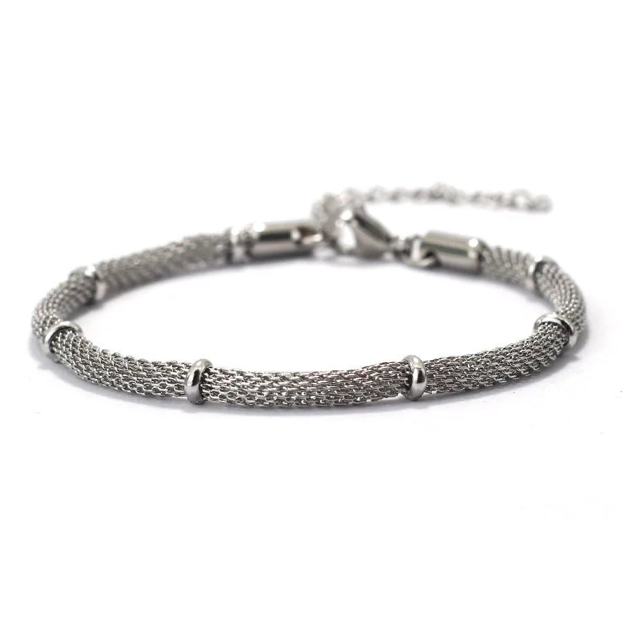Zirconia Tennis Chain Bracelet — Stainless Steel