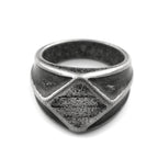 Vintage Geometric Rhombic Signet Ring — Stainless Steel