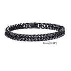 Double Curb Chain Bracelet 15mm — Stainless Steel