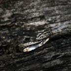 Carved Ouroboros Snake Ring — Gold