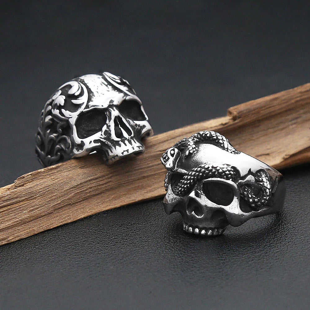 Gothic Skull Ring — Stainless Steel