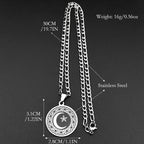 Star Steel Pendant Muslim Crescent Moon Islamic