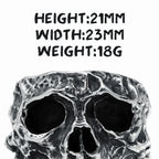 Broken Skull Cranium Ring — Stainless Steel