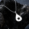 Hollow Pentagram Pendant Necklace — Stainless Steel