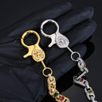 Iced Out Keychain Diamond Colored Zircon
