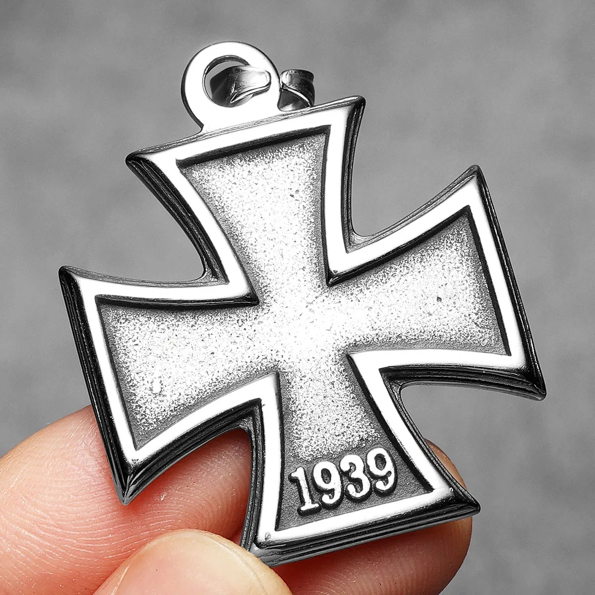 Badge Stainless Steel Pendant Necklace