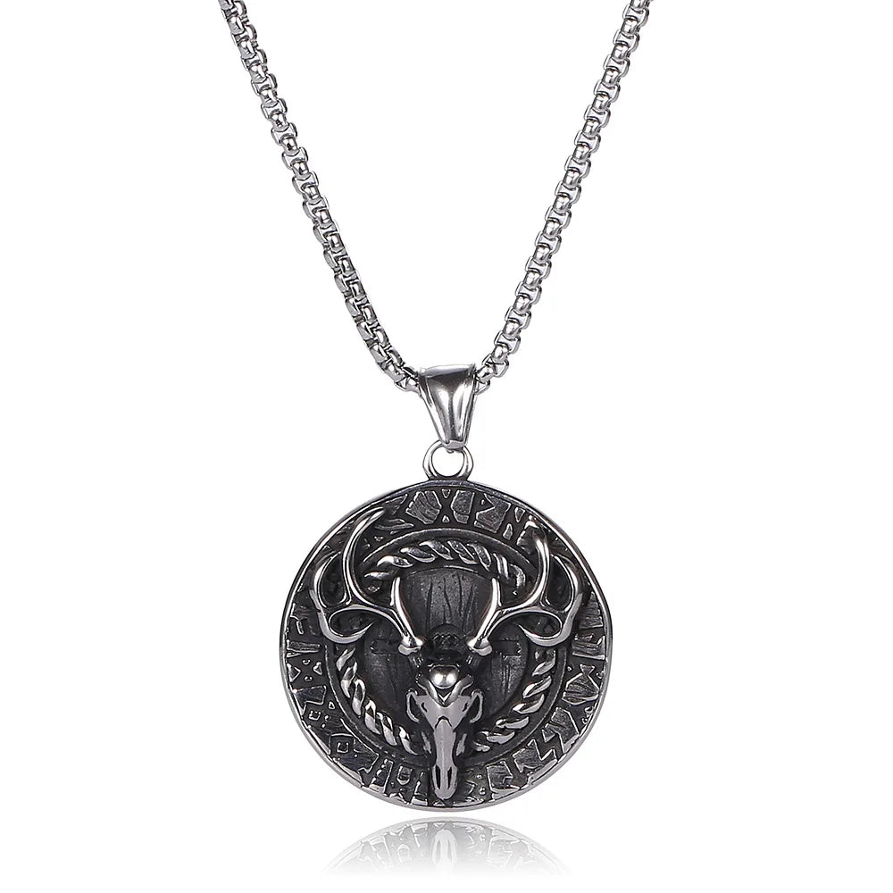 Gothic Cross Steel Pendant European American Retro