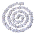 Iced Out Star Chain Necklace Four-Pointed Zircon