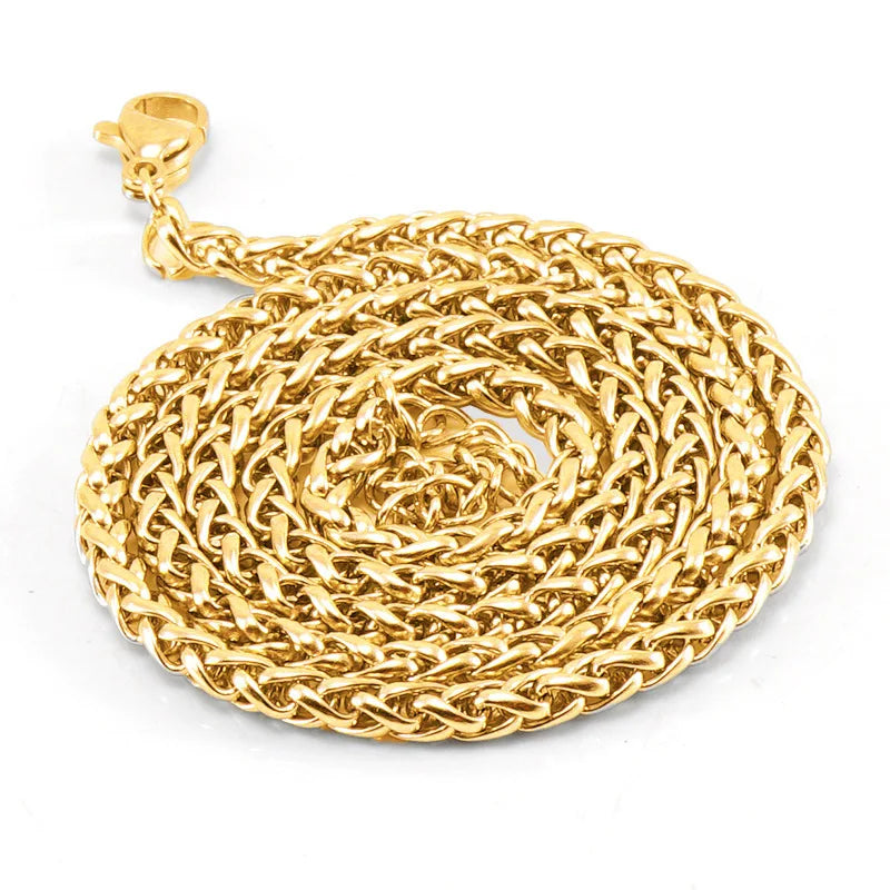 Steel Chain 3mm-6mm Twisted Waterproof Anti-fading