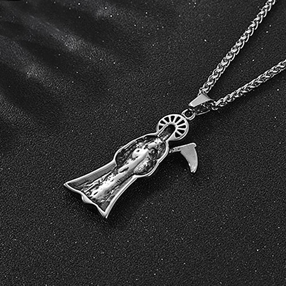 Skull Death Scythe Pendant — Stainless Steel