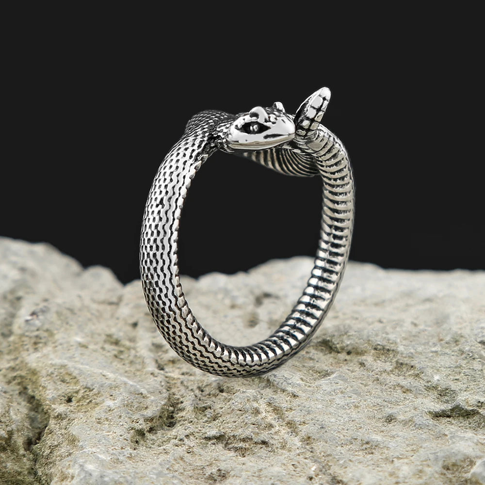 Snake Steel Ring Punk Animal Sliver Party