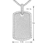 Iced Out Dog Tag Pendant Necklace — Gold