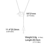 Eye of Horus Ankh Cross Pendant Necklace — Stainless Steel