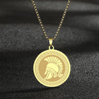 CHENGXUN Hindu Ganesha Coin Pendant Necklace for Men Womens Lord Ganesha Medallion Charm Neck Chain Spirit Totem Jewelry