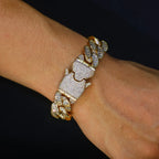 Iced Out Cuban Chain Necklace Stainless Steel 18MM