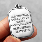 Archangel Michael Pendant Necklace Stainless Steel