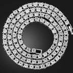 Hip Hop Men Iced Out Chain Prong Rhombus Cuban Link Necklace 14/20MM width Gold Silver Color Thick Cuban Chain Necklace