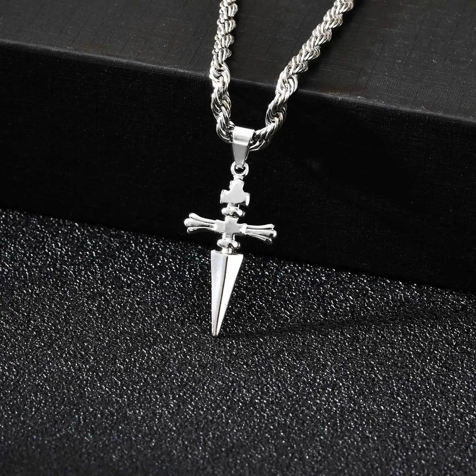 Sword Pendant Necklace — Stainless Steel