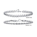 Rope Cuban Chain Bracelet 2pcs — Two-Tone