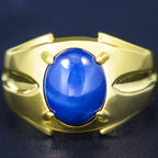 Sapphire Star Ring — 925 Silver