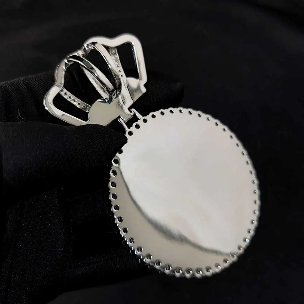 Crown Photo Pendant Necklace Statement