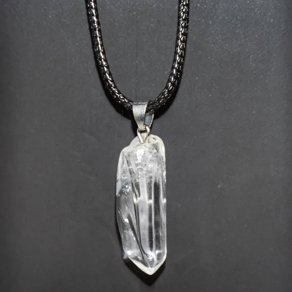 1PC Natural Crystal Rough Stone Amethyst Pendant Energy Healing Gemstone Amethyst Necklace Charms Chakra Halo Jewelry for Women