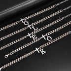 Cross Letter Chain Bracelet — Stainless Steel