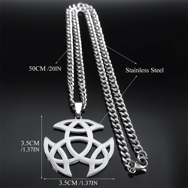 Triquetra Celtic Knot Pendant — Silver