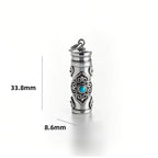Ethnic Style Relief Vajra Pestle Necklace For Men Jewelry Blessing Gau Buddhist Scripture Box Pendant Male Choker