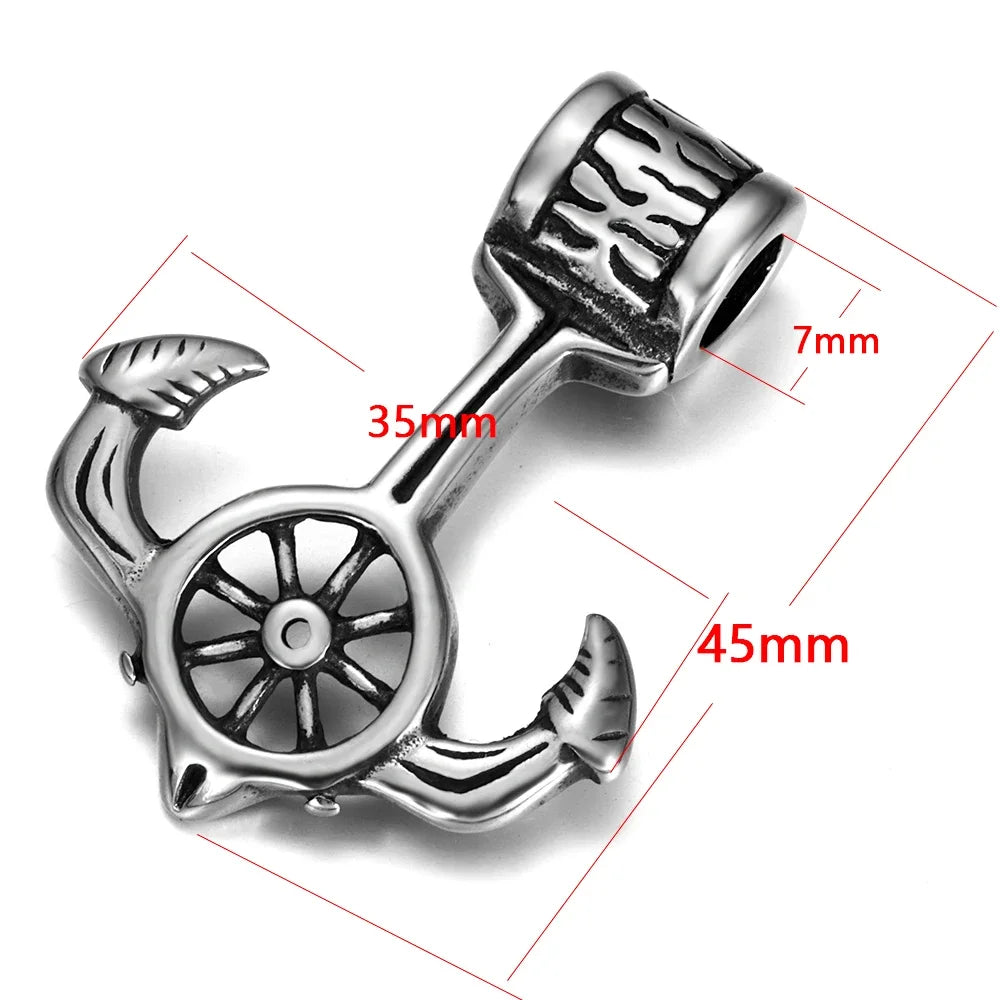 Stainless Steel Viking Norse Pendant for Necklace DIY Accessories Jewelry Making Findings Men Charm Supplies Punk Axe