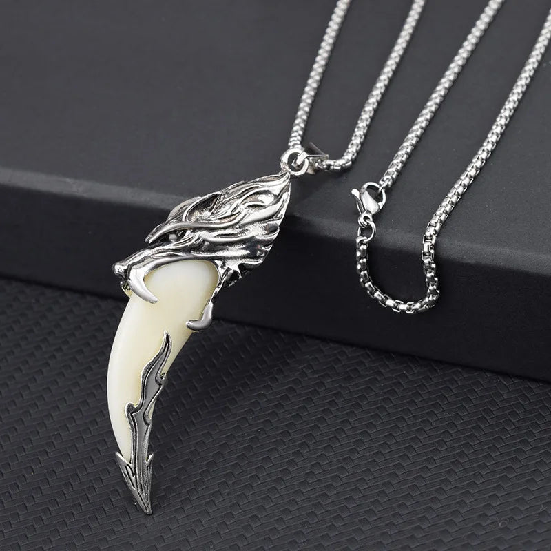 Wolf Steel Pendant Chinese Style Versatile Imitation