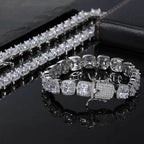 Iced Out Tennis Bracelet Stainless Steel 10/12MM