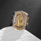 Jesus Face Ring Christian Amulet — 316L Stainless Steel