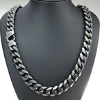 N396 Retro Necklace Freemasonry Masonic Mason Chain Heavy Mens 316L Stainless Steel