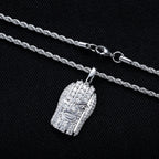 Iced Out Masked Head Pendant — 925 Silver