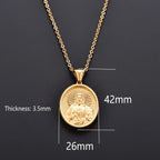 Jesus Cross Gold Pendant Necklace