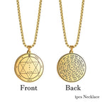 EUEAVAN Key of Solomon Necklace Double Side Third Pentacle of the Venus Protection Love Stainless Steel Necklaces Amulet Jewelry