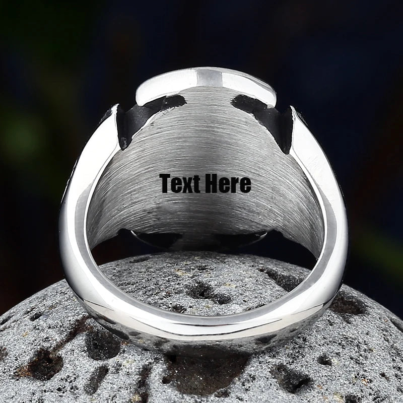Viking Norse Cross Amulet Ring — Stainless Steel