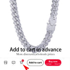 Iced Out Cuban Necklace Stainless Steel 18MM