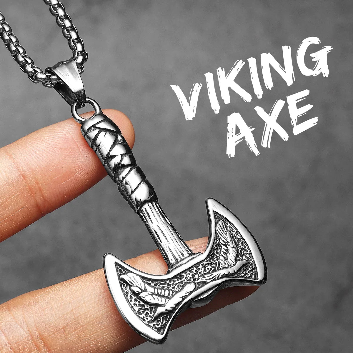 Viking Phoenix Axe Men Necklaces Stainless Steel Pendant Chain Women Punk Fashion Jewelry New In Accessories Gifts Wholesale