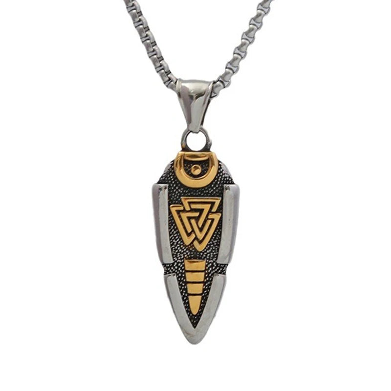 Viking Spear Stainless Steel Pendant Necklace