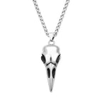 Crow Skull Pendant Necklace — Stainless Steel